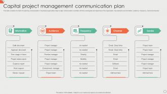 Capital Project Management Communication Plan