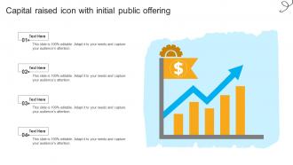 Capital Raised Icon With Initial Public Offering