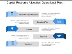 Capital resource allocation operational plan qualification operational plan