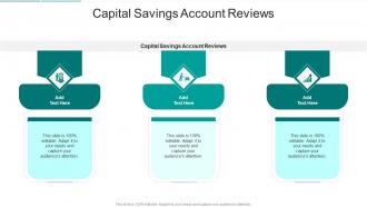 Capital Savings Account Reviews In Powerpoint And Google Slides Cpb