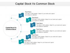 Capital stock vs common stock ppt powerpoint presentation summary example introduction cpb