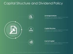Capital Structure And Dividend Policy Analysis Ppt Powerpoint Presentation Slides
