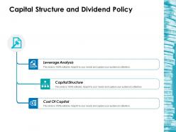 Capital structure and dividend policy ppt icon good