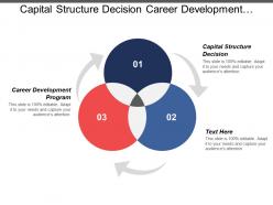 Capital structure decision career development program exit strategy planning