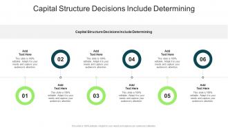 Capital Structure Decisions Include Determining In Powerpoint And Google Slides Cpb