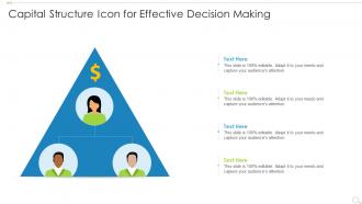 Capital structure icon for effective decision making