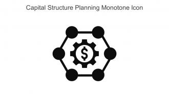 Capital Structure Planning Monotone Icon In Powerpoint Pptx Png And Editable Eps Format