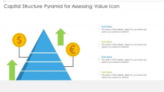 Capital structure pyramid for assessing value icon