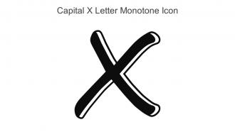 Capital X Letter Monotone Icon In Powerpoint Pptx Png And Editable Eps Format