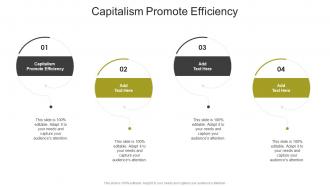 Capitalism Promote Efficiency In Powerpoint And Google Slides Cpb