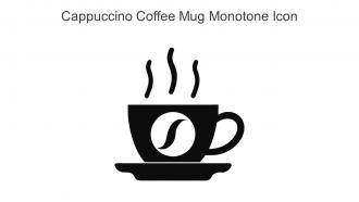 Cappuccino Coffee Mug Monotone Icon In Powerpoint Pptx Png And Editable Eps Format
