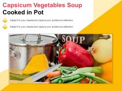 Capsicum vegetables soup cooked in pot