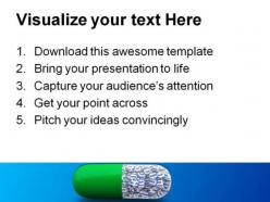 Capsule pill medical powerpoint backgrounds and templates 0111