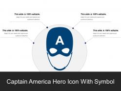 Captain america hero icon with symbol