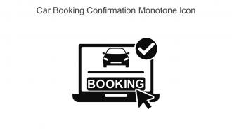 Car Booking Confirmation Monotone Icon In Powerpoint Pptx Png And Editable Eps Format