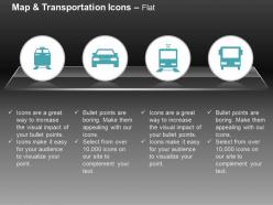 Car bus bts train ppt icons graphics