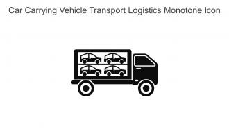 Car Carrying Vehicle Transport Logistics Monotone Icon In Powerpoint Pptx Png And Editable Eps Format