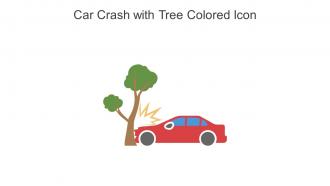 Car Crash With Tree Colored Icon In Powerpoint Pptx Png And Editable Eps Format