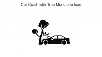 Car Crash With Tree Monotone Icon In Powerpoint Pptx Png And Editable Eps Format