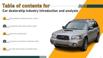 Car Dealership Industry Introduction And Analysis Powerpoint Ppt Template Bundles BP MM Adaptable Downloadable