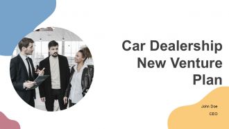 Car Dealership New Venture Plan PPT Sample ST AI