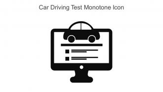 Car Driving Test Monotone Icon In Powerpoint Pptx Png And Editable Eps Format