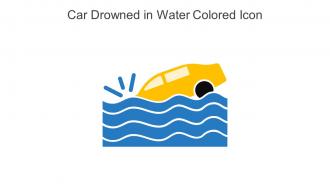 Car Drowned In Water Colored Icon In Powerpoint Pptx Png And Editable Eps Format