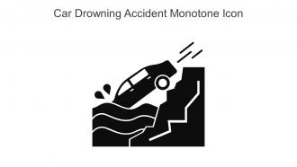 Car Drowning Accident Monotone Icon In Powerpoint Pptx Png And Editable Eps Format