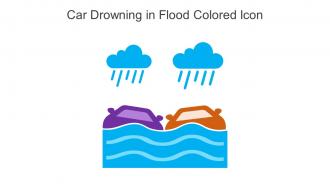 Car Drowning In Flood Colored Icon In Powerpoint Pptx Png And Editable Eps Format