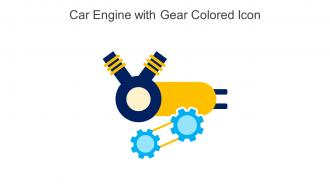 Car Engine With Gear Colored Icon In Powerpoint Pptx Png And Editable Eps Format