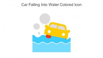 Car Falling Into Water Colored Icon In Powerpoint Pptx Png And Editable Eps Format