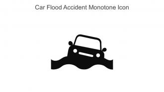 Car Flood Accident Monotone Icon In Powerpoint Pptx Png And Editable Eps Format