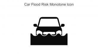 Car Flood Risk Monotone Icon In Powerpoint Pptx Png And Editable Eps Format