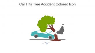 Car Hits Tree Accident Colored Icon In Powerpoint Pptx Png And Editable Eps Format