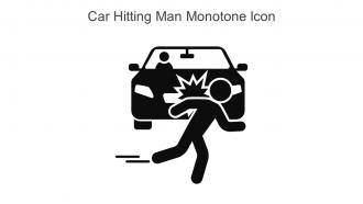 Car Hitting Man Monotone Icon In Powerpoint Pptx Png And Editable Eps Format