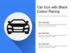 Car icon with black colour racing