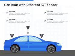 Car icon with different iot sensor
