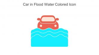 Car In Flood Water Colored Icon In Powerpoint Pptx Png And Editable Eps Format