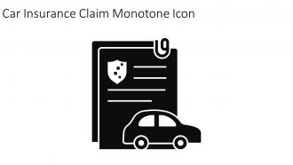 Car Insurance Claim Monotone Icon In Powerpoint Pptx Png And Editable Eps Format