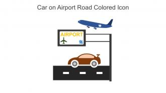 Car On Airport Road Colored Icon In Powerpoint Pptx Png And Editable Eps Format