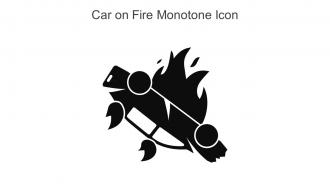 Car On Fire Monotone Icon In Powerpoint Pptx Png And Editable Eps Format