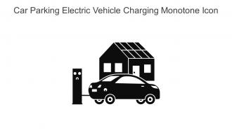 Car Parking Electric Vehicle Charging Monotone Icon In Powerpoint Pptx Png And Editable Eps Format
