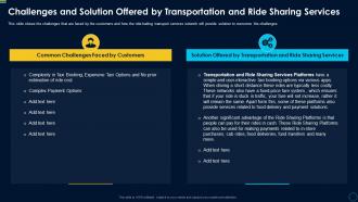 Car pooling services investor challenges and solution offered transportation