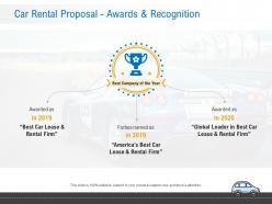 Car rental proposal awards and recognition ppt powerpoint presentation structure