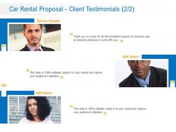 Car rental proposal client testimonials l12239 ppt powerpoint presentation professional