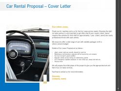 Car Rental Proposal Powerpoint Presentation Slides