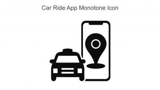 Car Ride App Monotone Icon In Powerpoint Pptx Png And Editable Eps Format