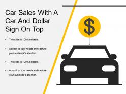 Car sales with a car and dollar sign on top