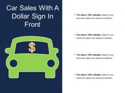 Car sales with a dollar sign in front