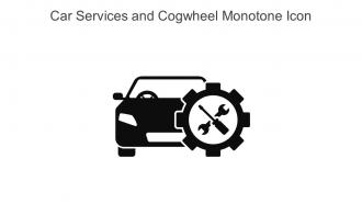 Car Services And Cogwheel Monotone Icon In Powerpoint Pptx Png And Editable Eps Format
